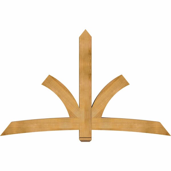 Ekena Millwork Davenport Rough Sawn Timber Gable Bracket, Western Red Cedar, 84"W x 53"H x 6"D x 6"F, 15/12 Pitch GBW084X53X0606DAV00RWR - main